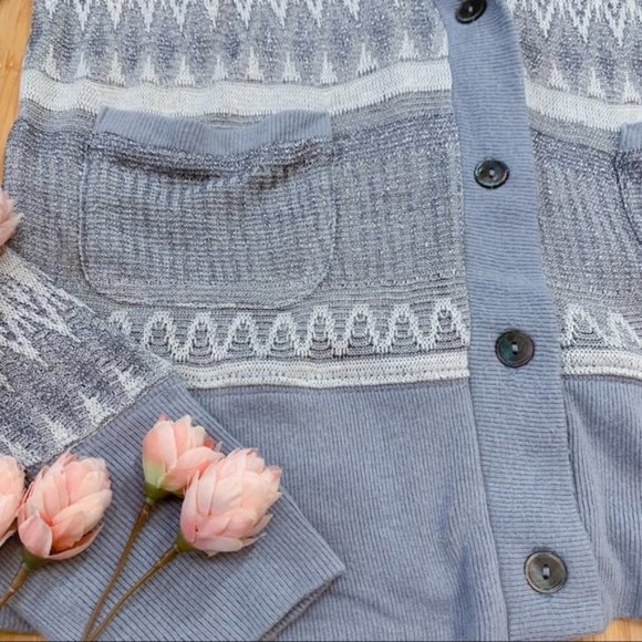 Anthropologie POSTMARK Etched Frost cardigan, S. - Picture 3 of 6